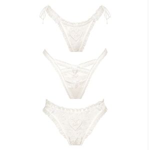 🕊 For Love and Lemons Pack Of 3 Eternal Rose Panty Set 🕊